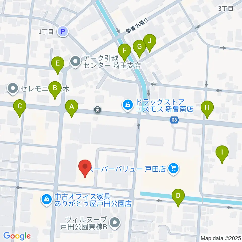 さくらパル 新曽南多世代交流館周辺の駐車場・コインパーキング一覧地図