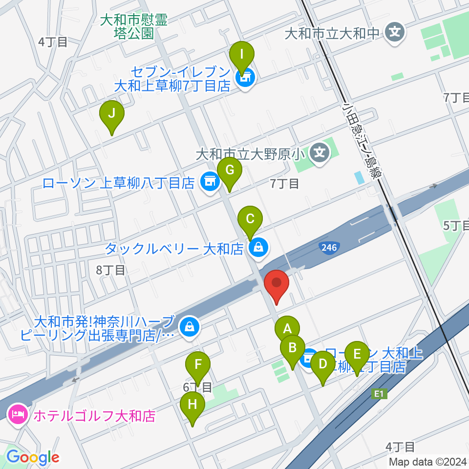 ウイスタリアピアノ周辺の駐車場・コインパーキング一覧地図