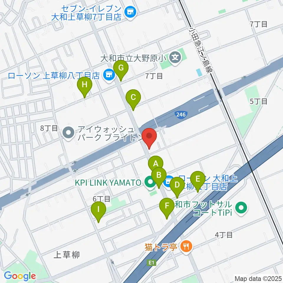 ウイスタリアピアノ周辺の駐車場・コインパーキング一覧地図
