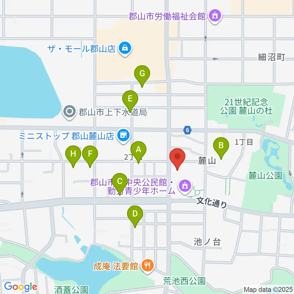 郡山市郡山公会堂周辺の駐車場・コインパーキング一覧地図
