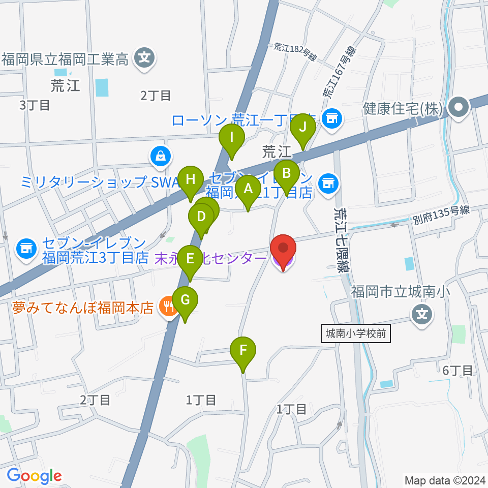 末永文化センター周辺の駐車場・コインパーキング一覧地図