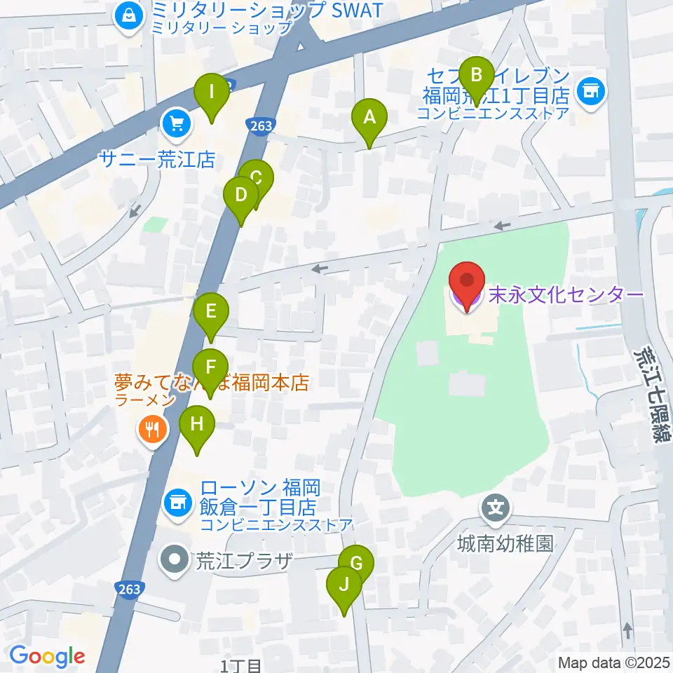 末永文化センター周辺の駐車場・コインパーキング一覧地図