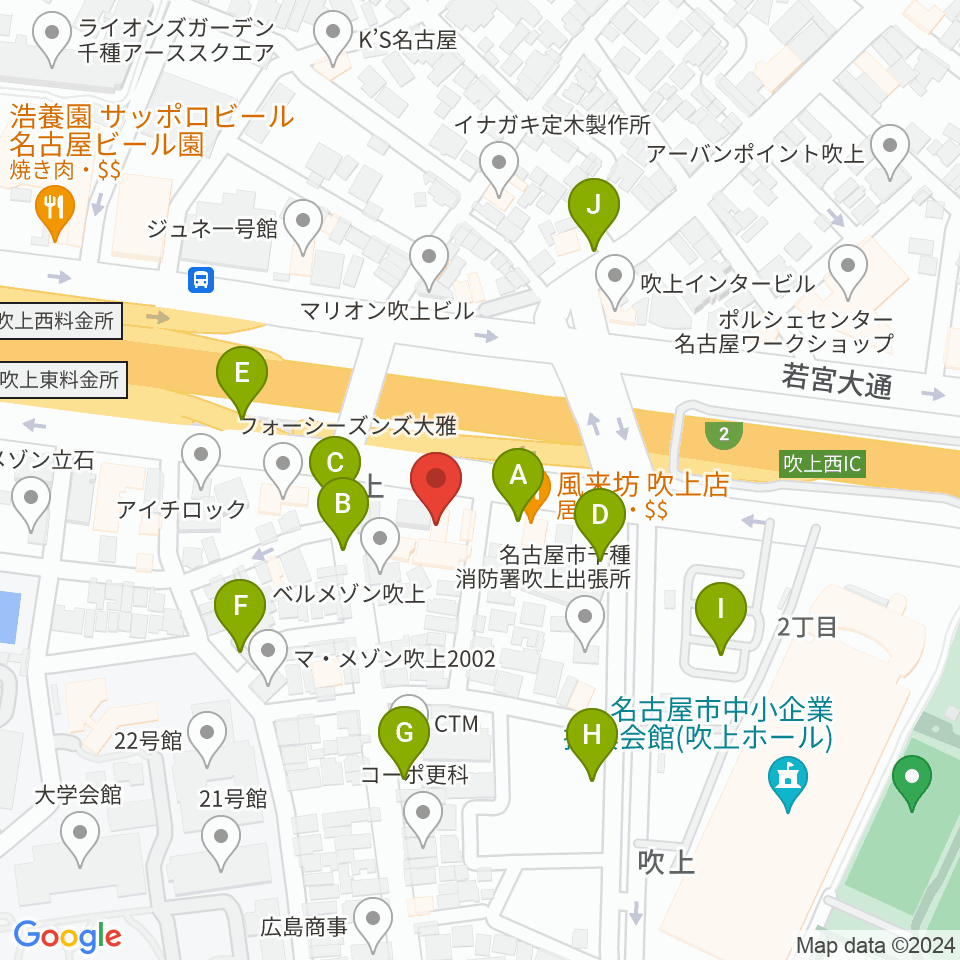cafe concert エルム周辺の駐車場・コインパーキング一覧地図