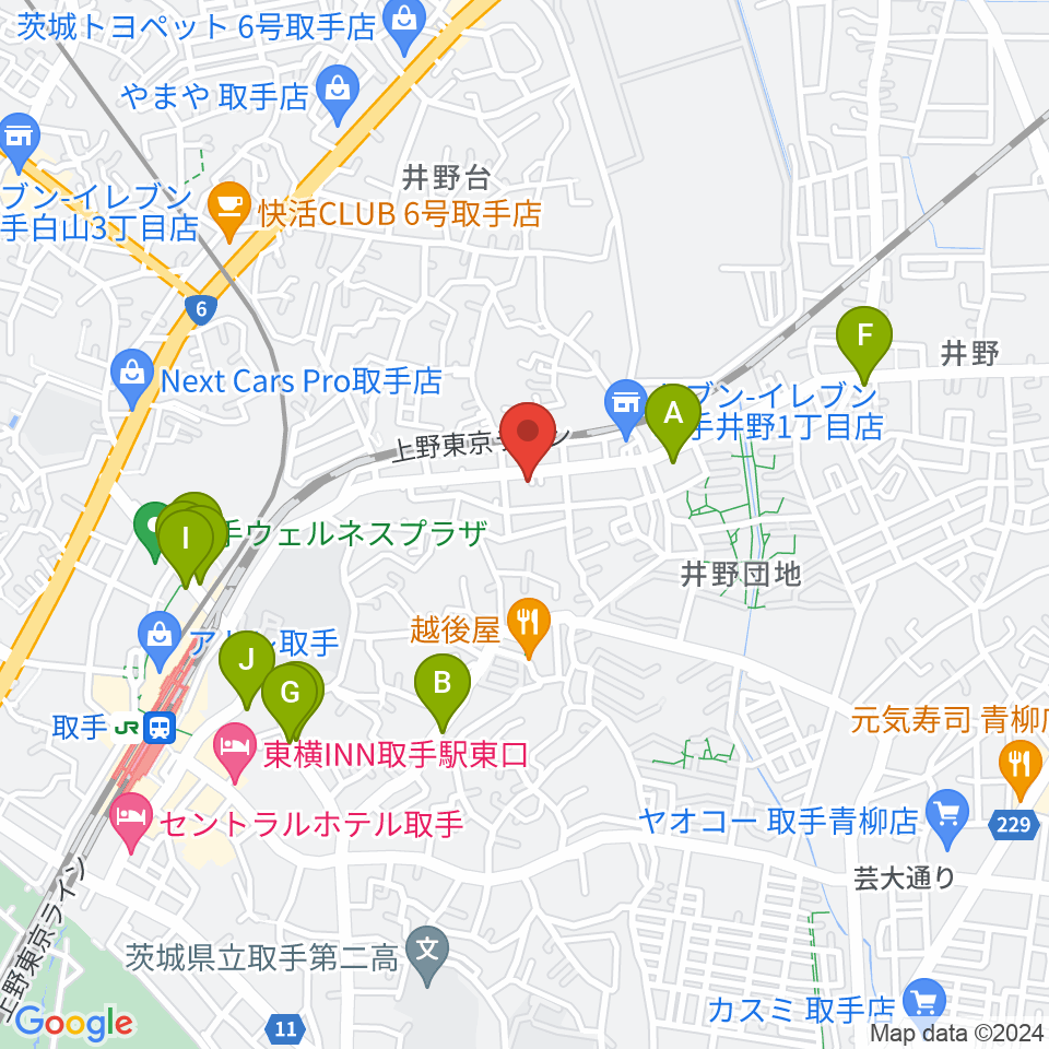 取手Atelier ju-tou（アトリエ ジュトウ）周辺の駐車場・コインパーキング一覧地図