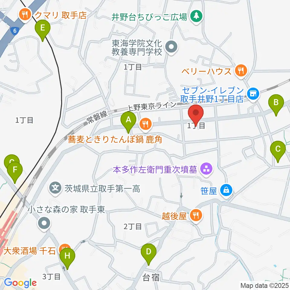 取手Atelier ju-tou（アトリエ ジュトウ）周辺の駐車場・コインパーキング一覧地図