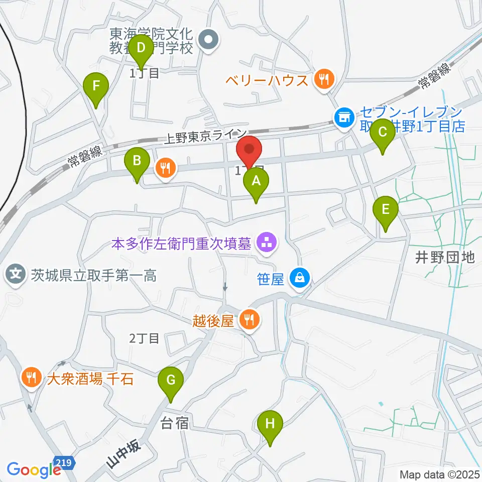 取手Atelier ju-tou（アトリエ ジュトウ）周辺の駐車場・コインパーキング一覧地図