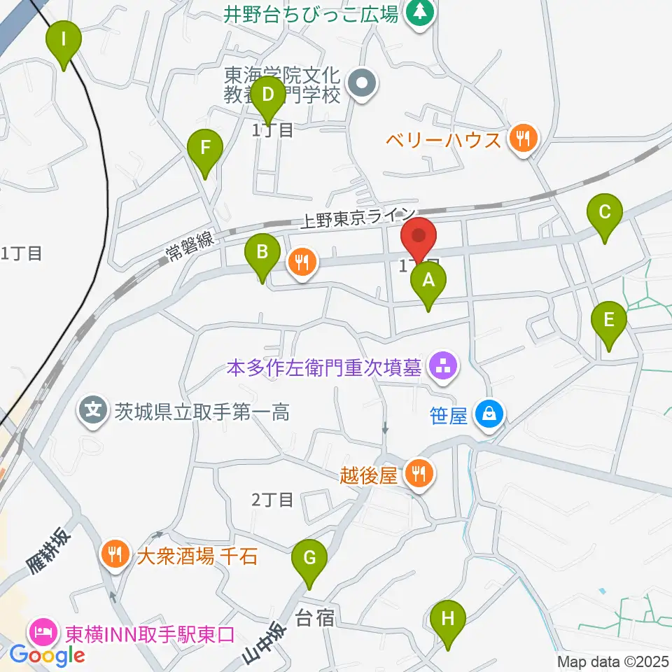 取手Atelier ju-tou（アトリエ ジュトウ）周辺の駐車場・コインパーキング一覧地図