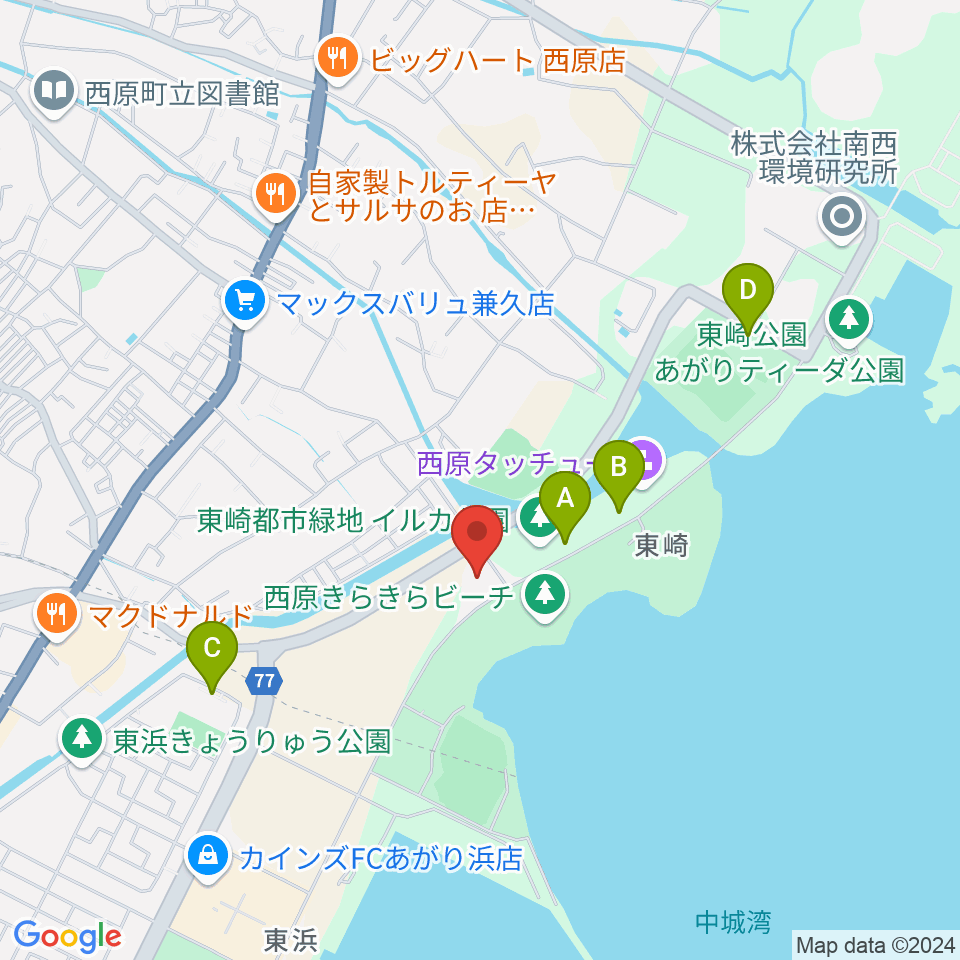 ムーンテラス東崎 Sairaiin音楽堂周辺の駐車場・コインパーキング一覧地図