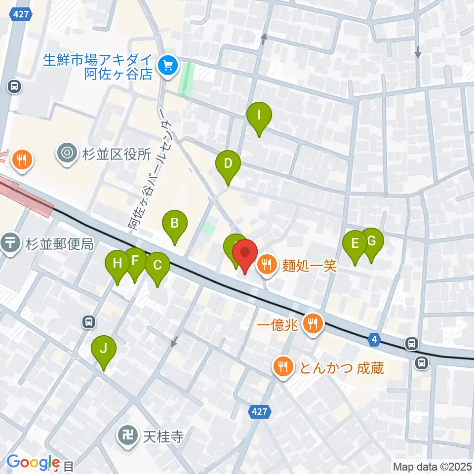 ニュースター楽器 阿佐ヶ谷センター周辺の駐車場・コインパーキング一覧地図