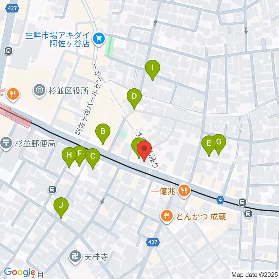 ニュースター楽器 阿佐ヶ谷センター周辺の駐車場・コインパーキング一覧地図