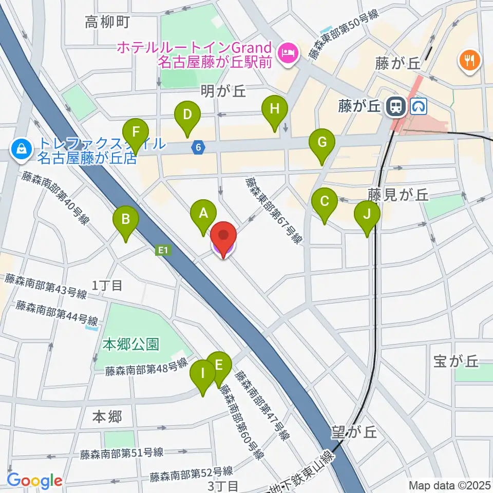 名古屋ミュージックファーム周辺の駐車場・コインパーキング一覧地図