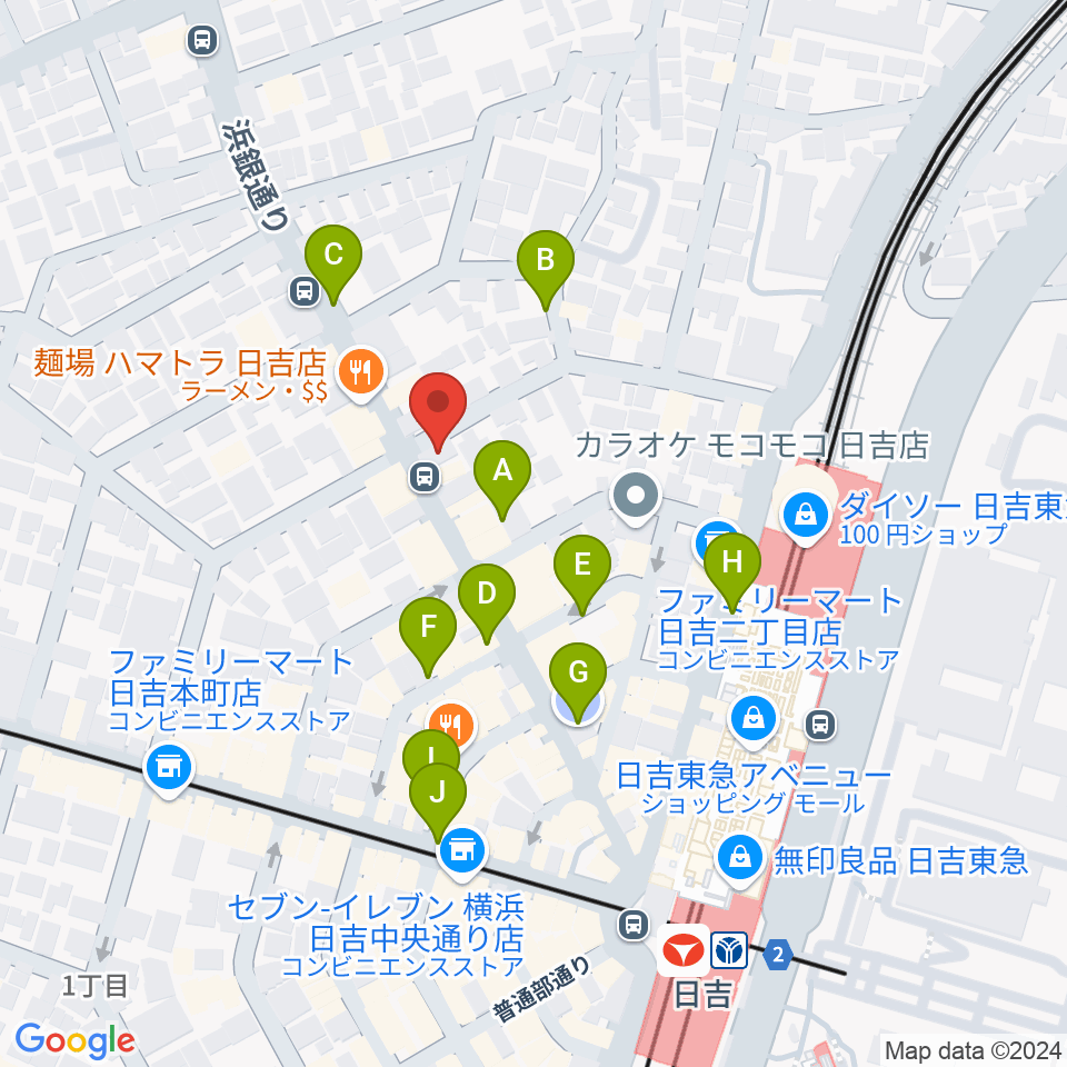 日吉Wonder Wall Yokohama周辺の駐車場・コインパーキング一覧地図