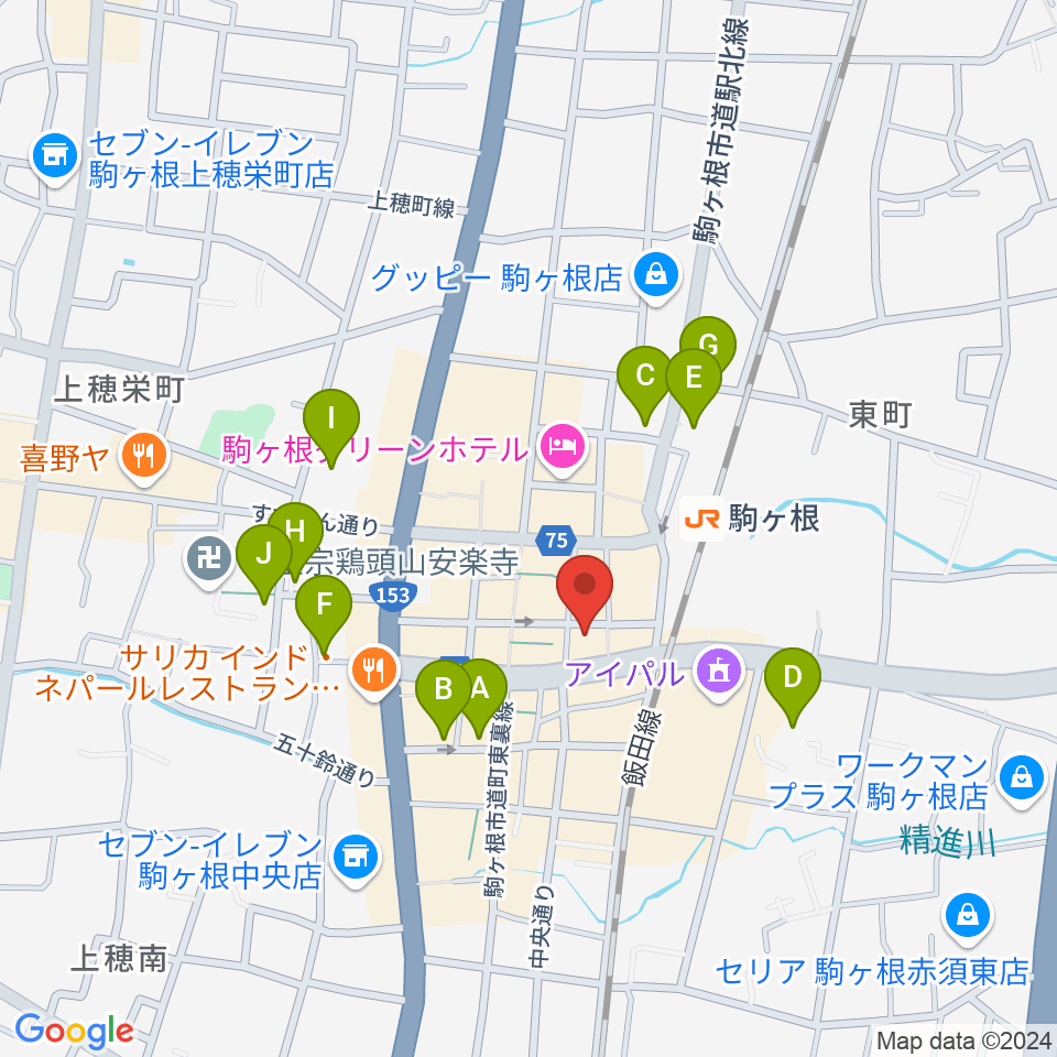 駒ヶ根NIRVASH周辺の駐車場・コインパーキング一覧地図