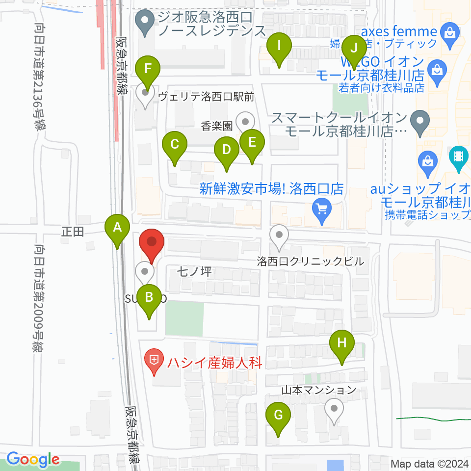 桂川ベアティホール周辺の駐車場・コインパーキング一覧地図