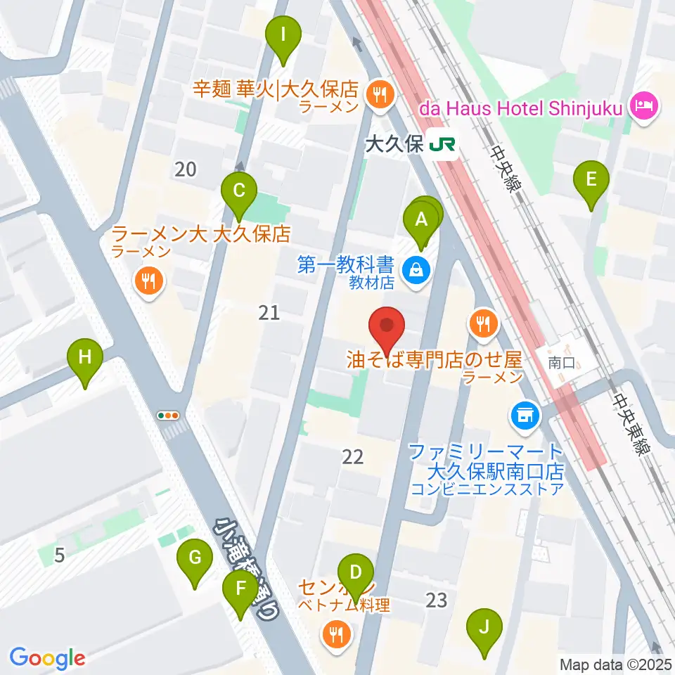 ジェットワン周辺の駐車場・コインパーキング一覧地図