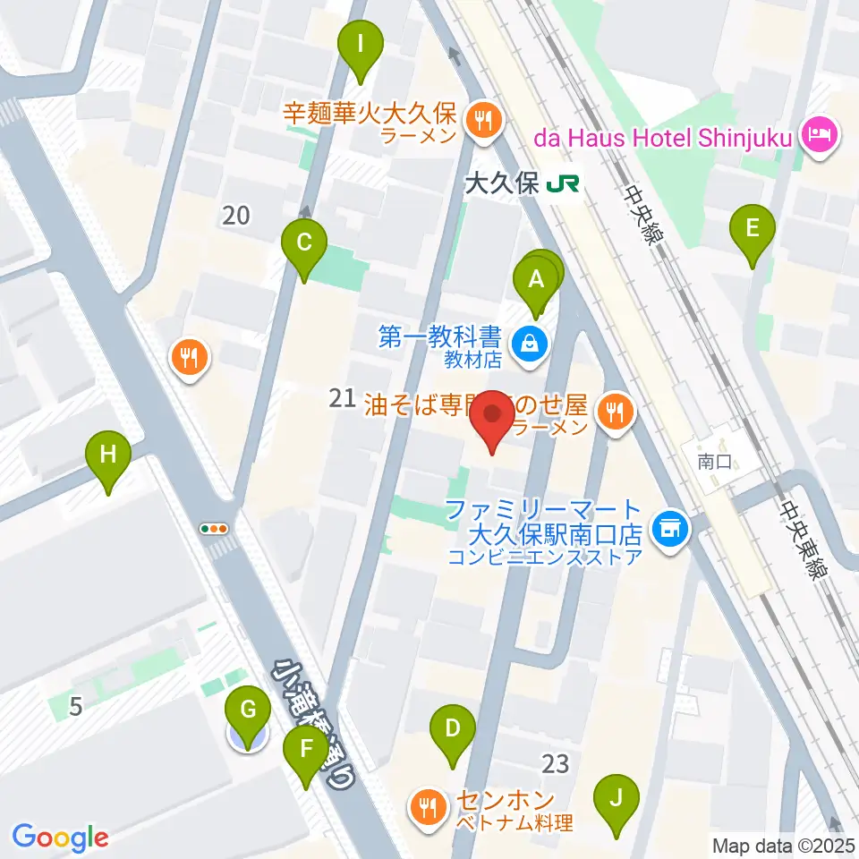 ジェットワン周辺の駐車場・コインパーキング一覧地図