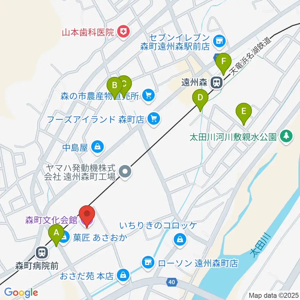 森町文化会館ミキホール周辺の駐車場・コインパーキング一覧地図