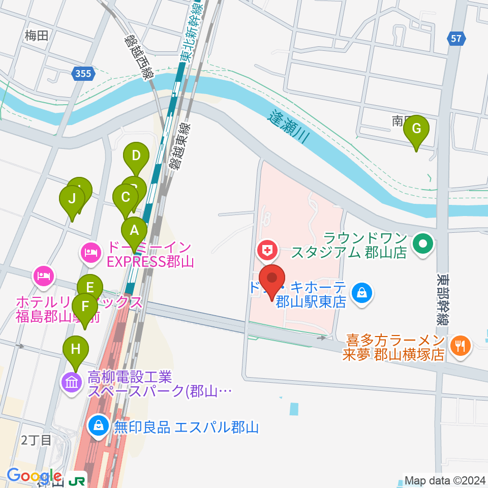 ポラリス保健看護学院メグレズホール周辺の駐車場・コインパーキング一覧地図