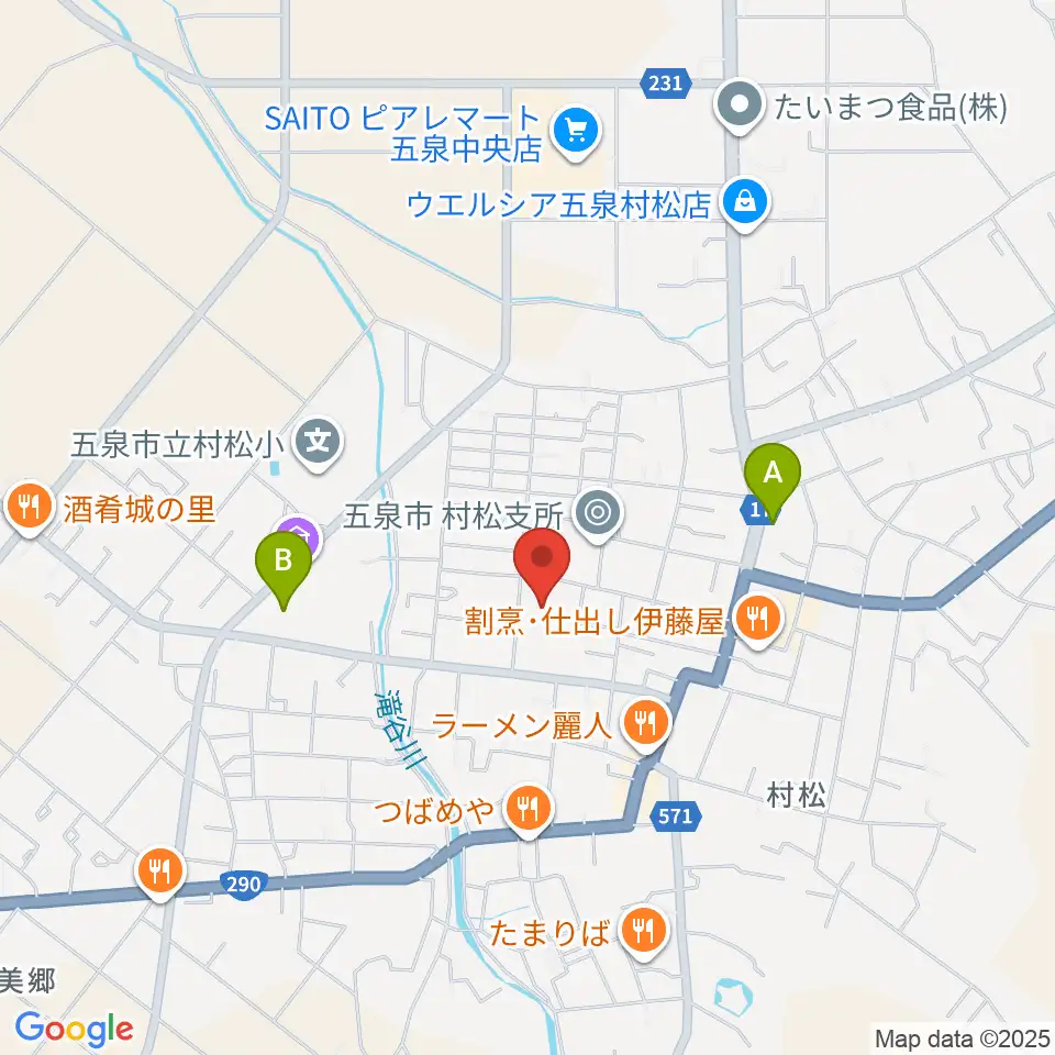 五泉市さくらんど会館周辺の駐車場・コインパーキング一覧地図