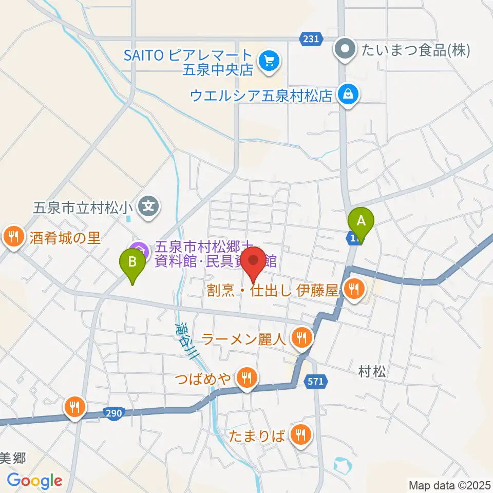 五泉市さくらんど会館周辺の駐車場・コインパーキング一覧地図