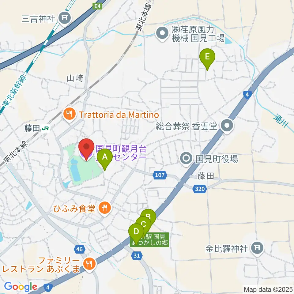 国見町観月台文化センター周辺の駐車場・コインパーキング一覧地図