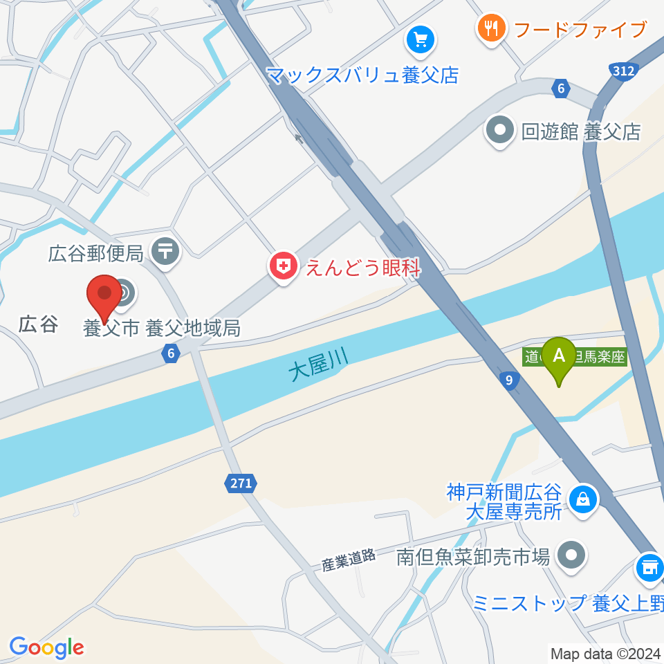 養父市立ビバホール周辺の駐車場・コインパーキング一覧地図