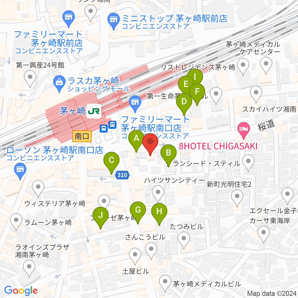 茅ヶ崎ルシュマンデザール周辺の駐車場・コインパーキング一覧地図