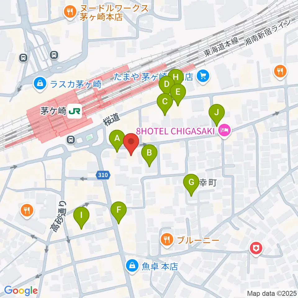 茅ヶ崎ルシュマンデザール周辺の駐車場・コインパーキング一覧地図