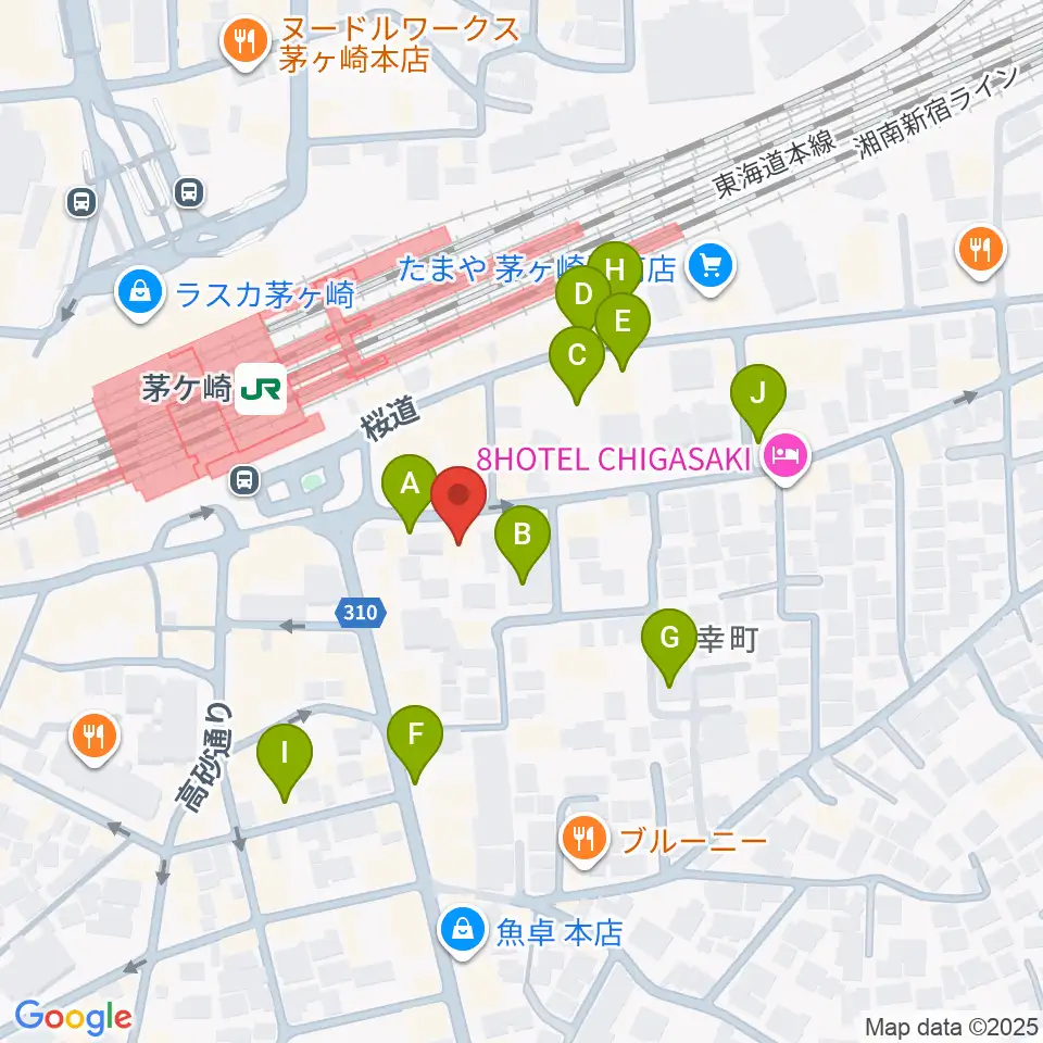 茅ヶ崎ルシュマンデザール周辺の駐車場・コインパーキング一覧地図