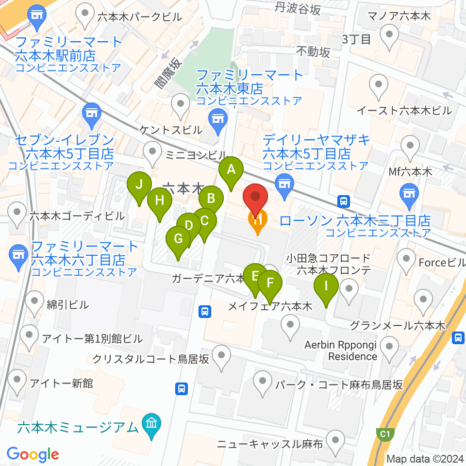 六本木BUZZ周辺の駐車場・コインパーキング一覧地図