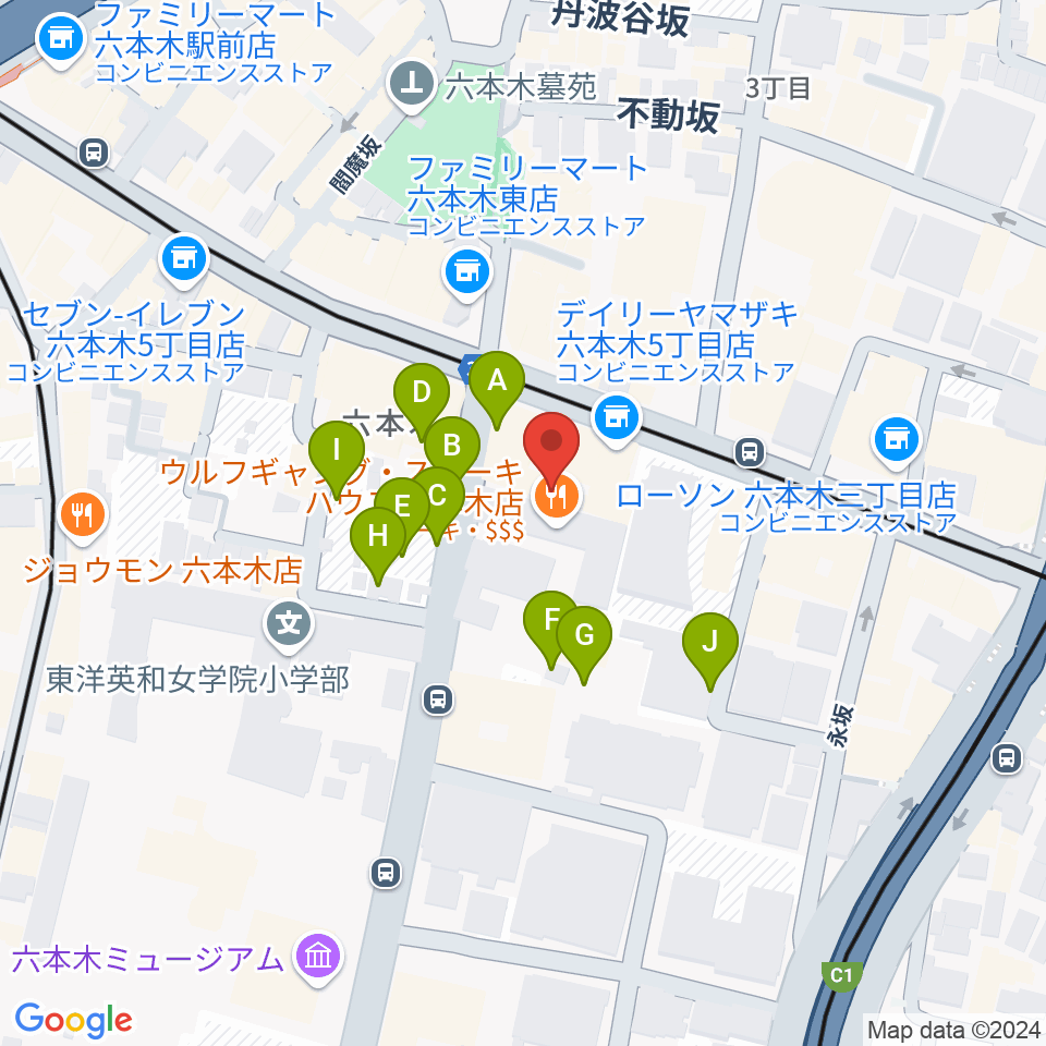 六本木BUZZ周辺の駐車場・コインパーキング一覧地図