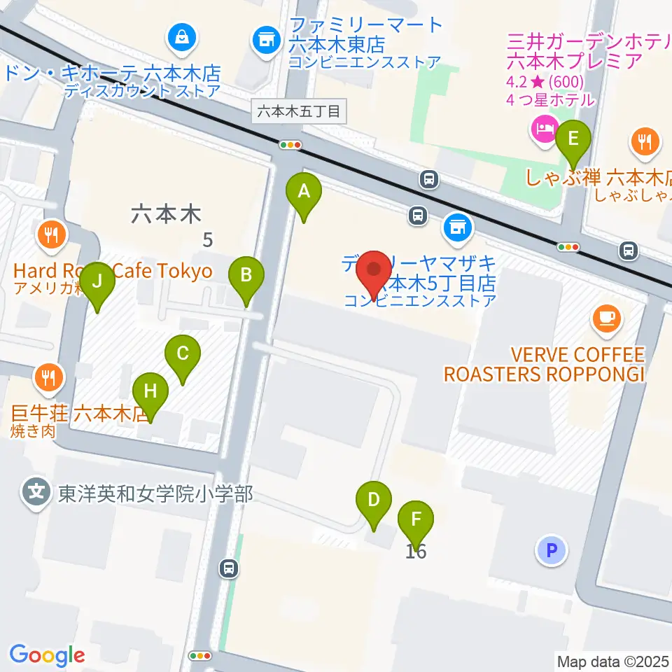 六本木BUZZ周辺の駐車場・コインパーキング一覧地図