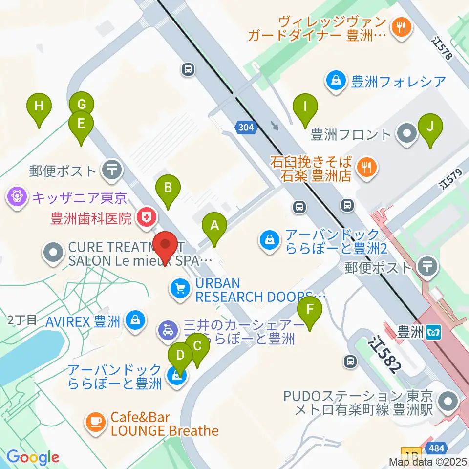 島村楽器ららぽーと豊洲店周辺の駐車場・コインパーキング一覧地図