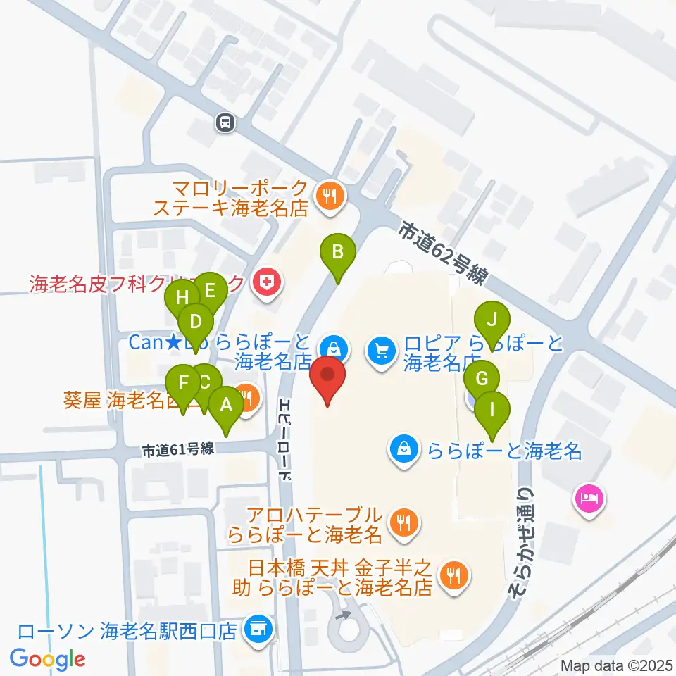 島村楽器ららぽーと海老名店周辺の駐車場・コインパーキング一覧地図