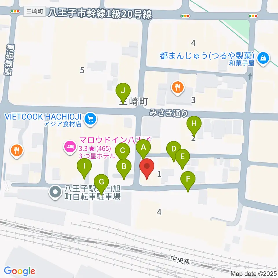 八王子ぐるまま周辺の駐車場・コインパーキング一覧地図