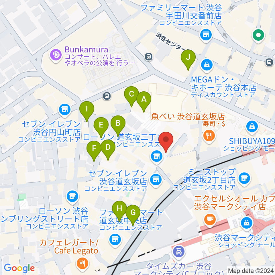 渋谷KO-KO周辺の駐車場・コインパーキング一覧地図