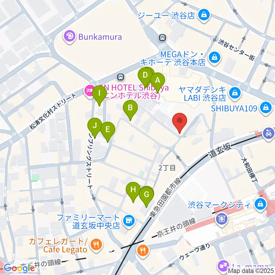 渋谷KO-KO周辺の駐車場・コインパーキング一覧地図