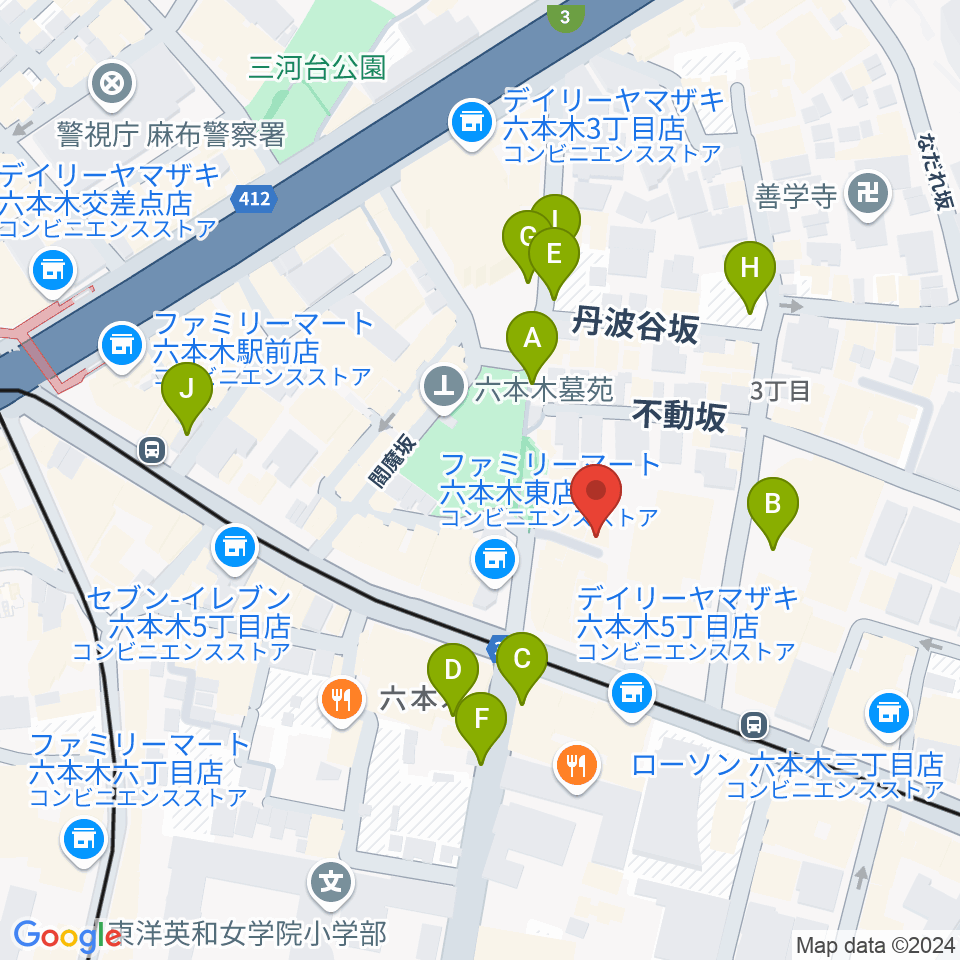 六本木REAL DIVA'S周辺の駐車場・コインパーキング一覧地図