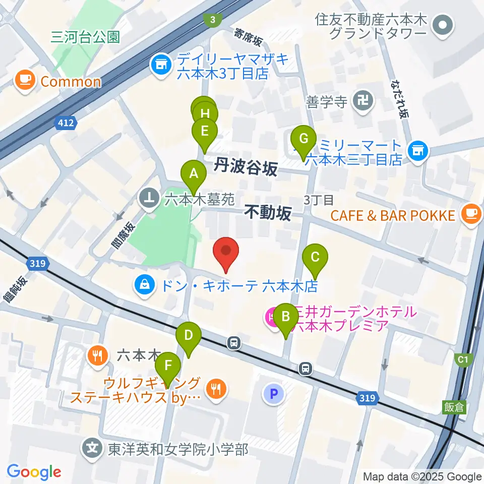 六本木REAL DIVA'S周辺の駐車場・コインパーキング一覧地図