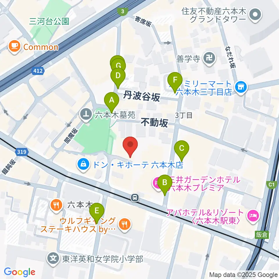 六本木REAL DIVA'S周辺の駐車場・コインパーキング一覧地図