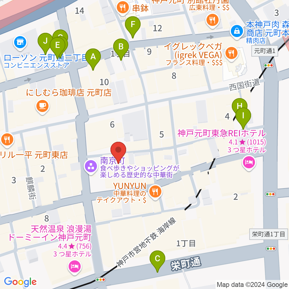 アルチザンハウス神戸周辺の駐車場・コインパーキング一覧地図