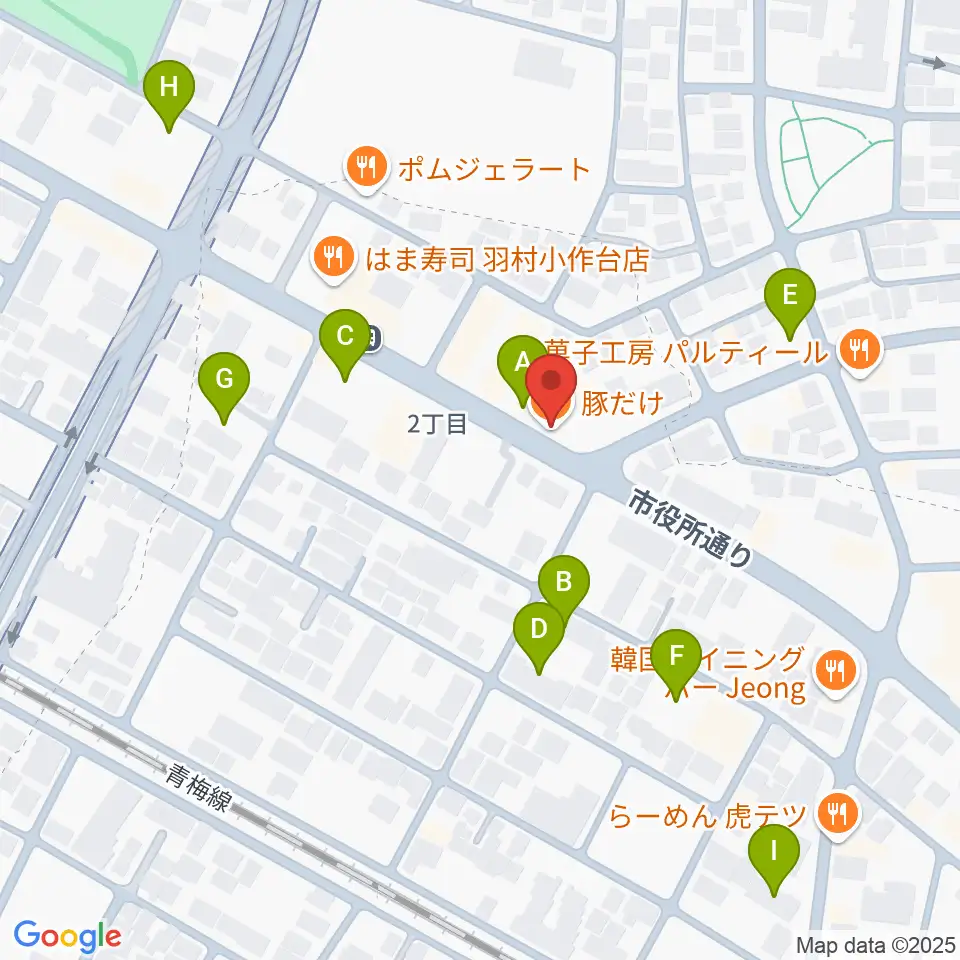 小作パーパス周辺の駐車場・コインパーキング一覧地図