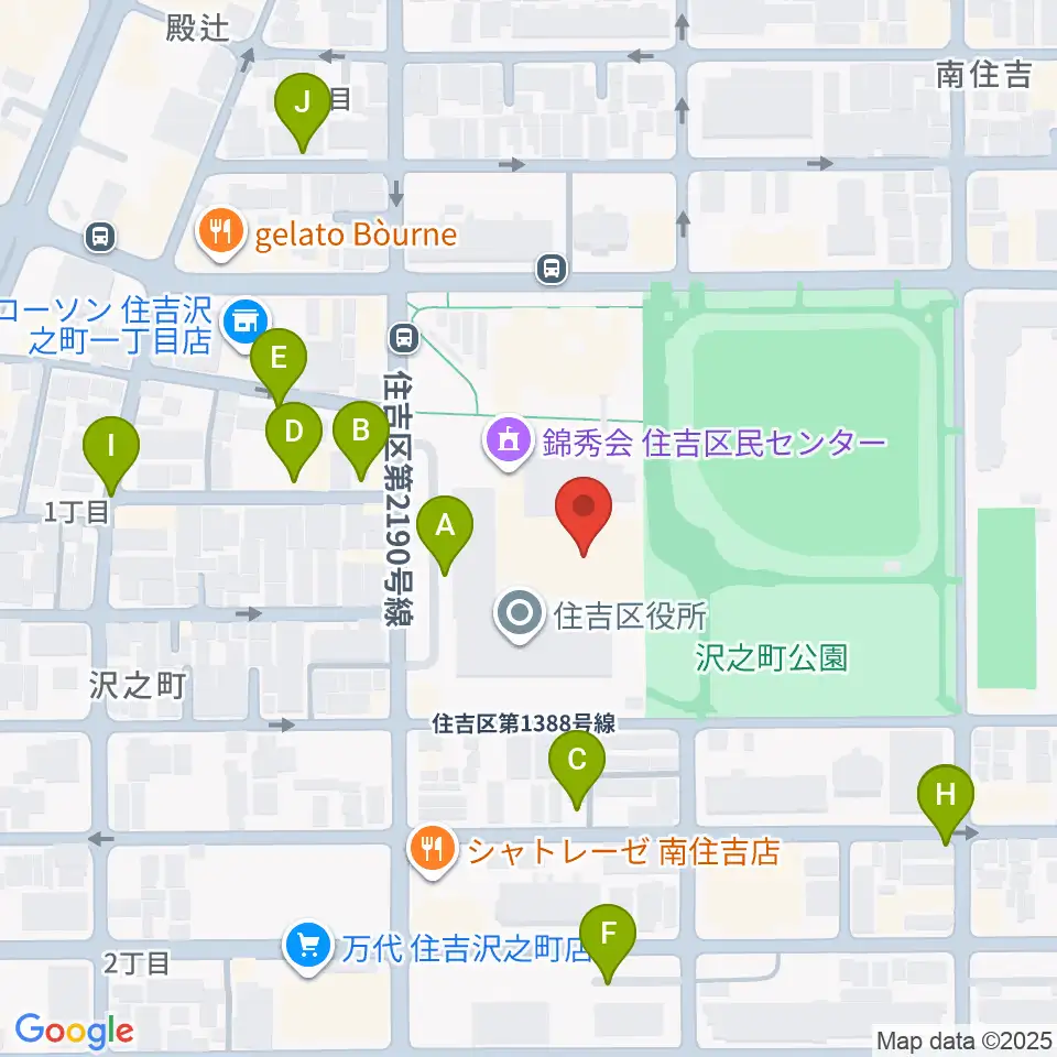 錦秀会 住吉区民センター周辺の駐車場・コインパーキング一覧地図