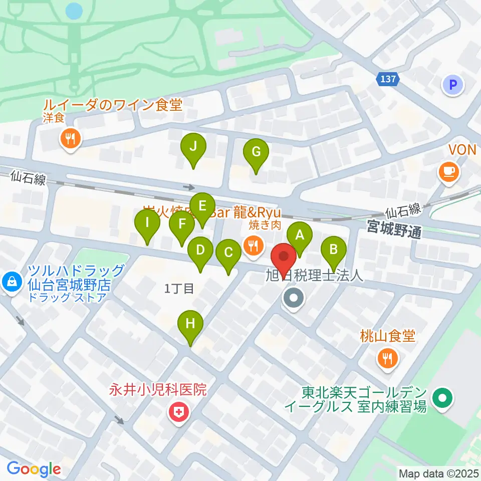 ギターハウスフレット周辺の駐車場・コインパーキング一覧地図