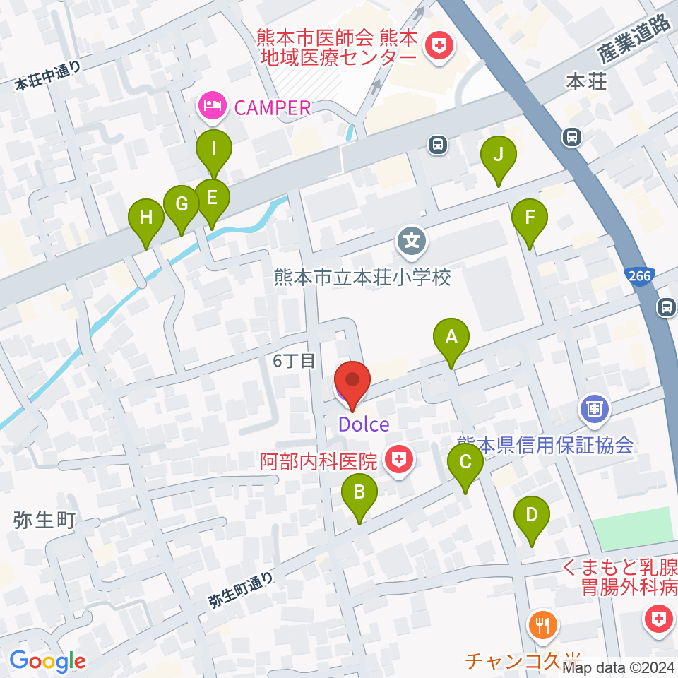 熊本サロンDOLCE周辺の駐車場・コインパーキング一覧地図