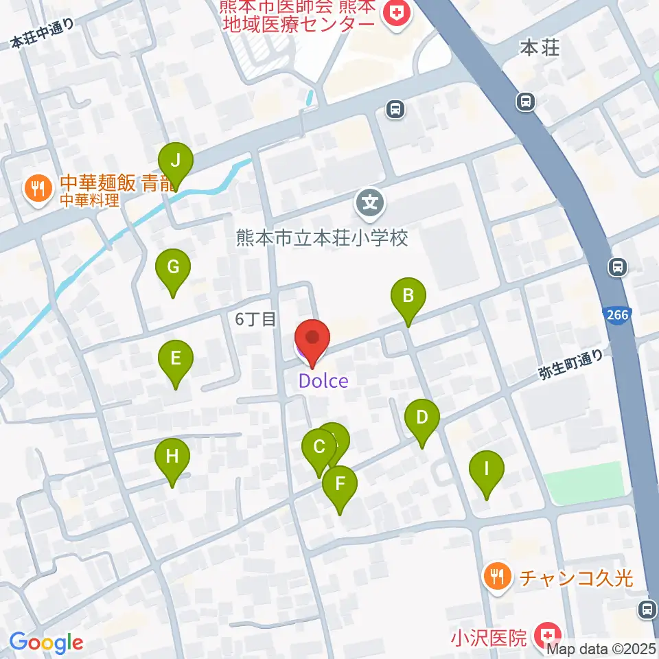 熊本サロンDOLCE周辺の駐車場・コインパーキング一覧地図