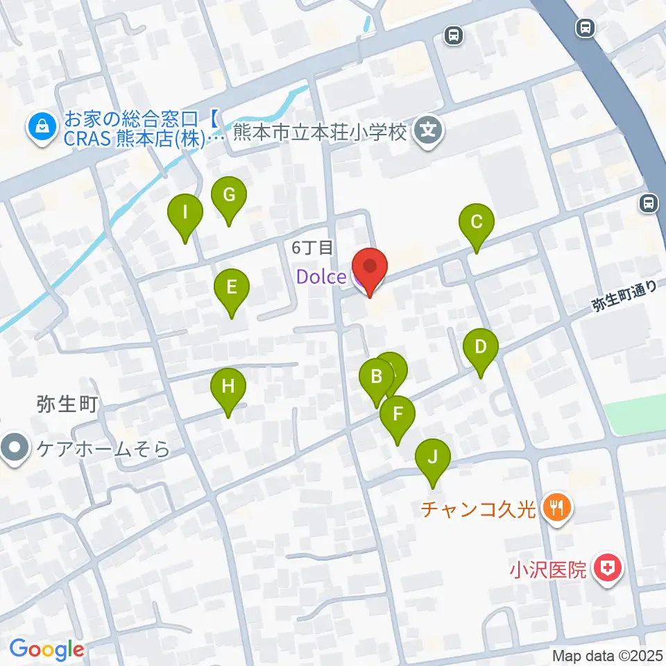 熊本サロンDOLCE周辺の駐車場・コインパーキング一覧地図