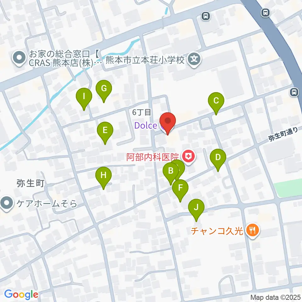 熊本サロンDOLCE周辺の駐車場・コインパーキング一覧地図