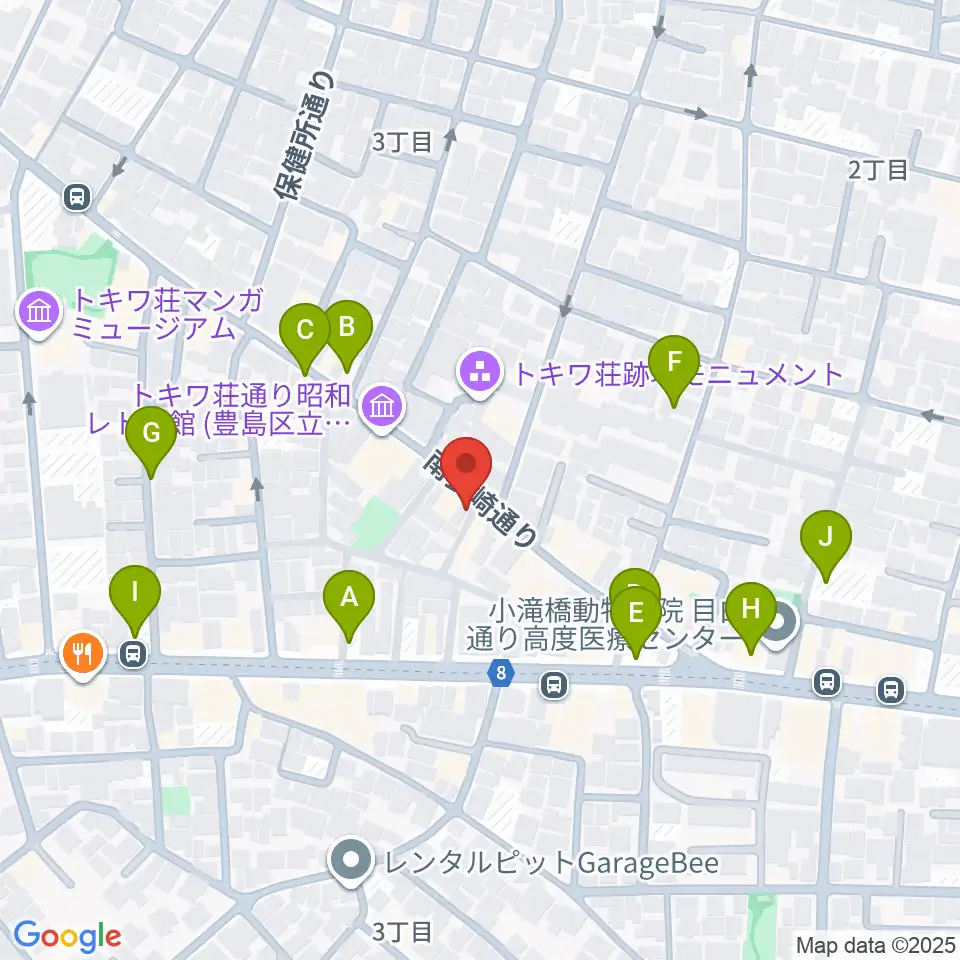 落合南長崎クラフトマンスタジオ周辺の駐車場・コインパーキング一覧地図