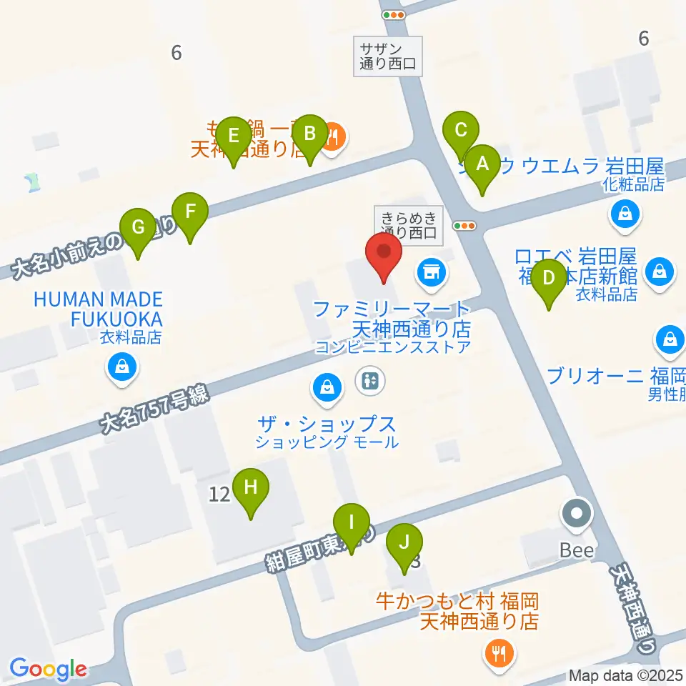 大名SQUARE GARDEN周辺の駐車場・コインパーキング一覧地図